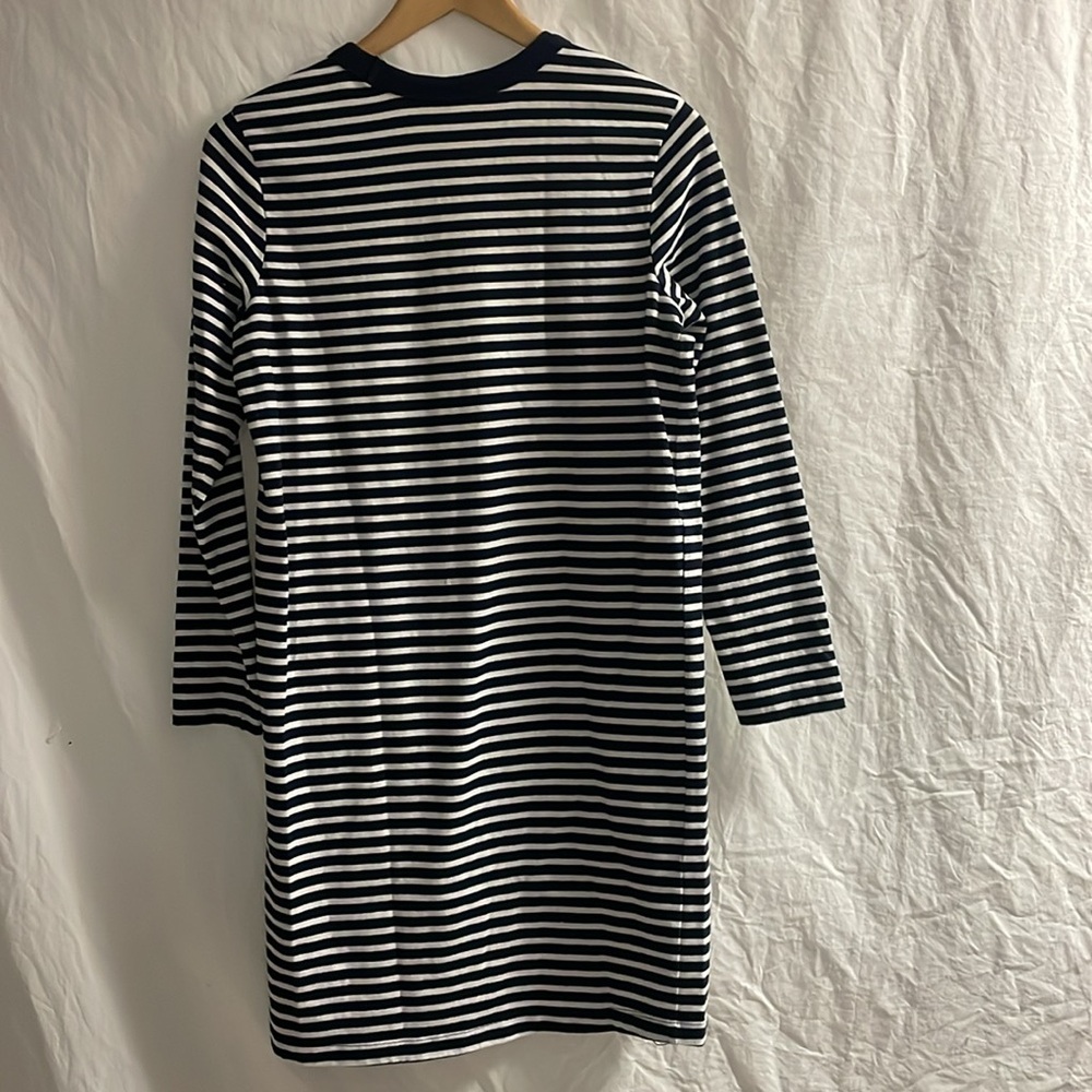 Top shop boutique women’s long sleeve sz 6 navy and white striped dress - Picture 8 of 8